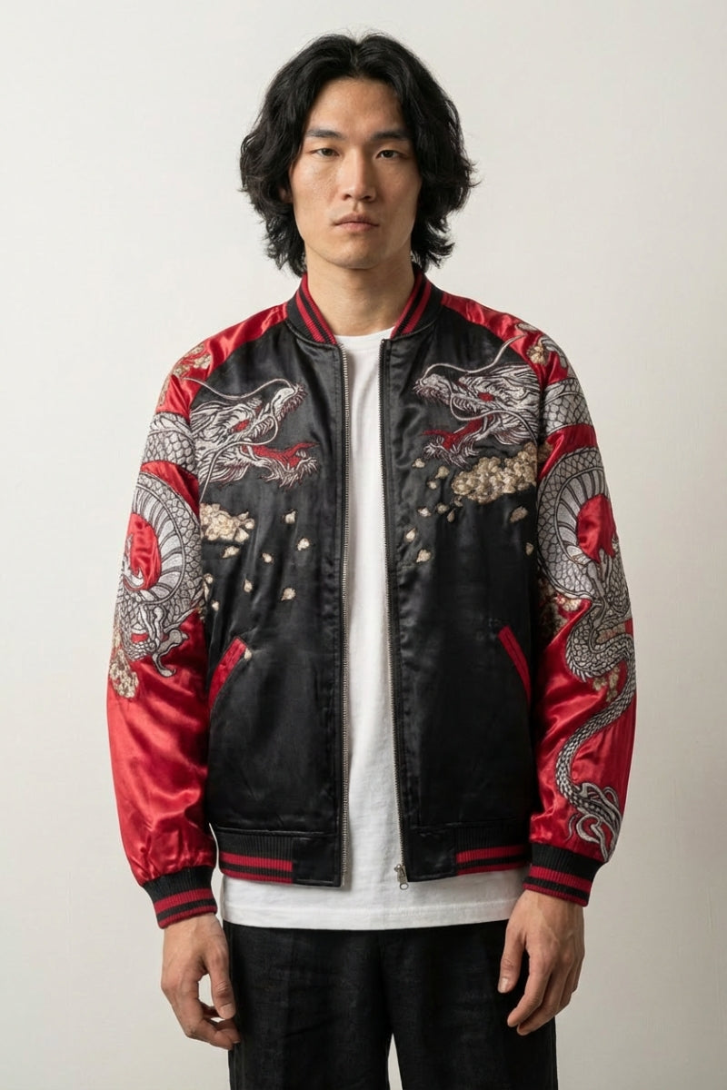 Sukajan Dragon Ryuka no Ito polyester broderie japonaise streetwear Japanstreet