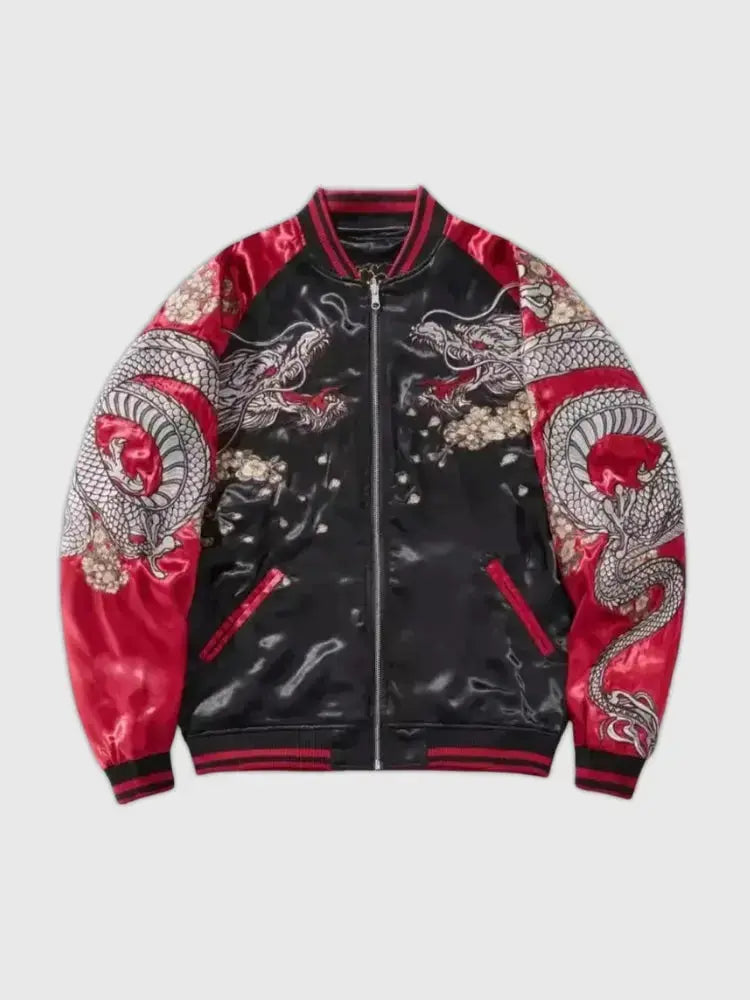Sukajan Dragon Ryuka no Ito polyester broderie japonaise streetwear Japanstreet