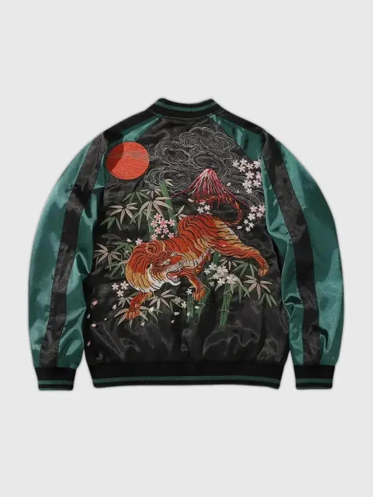Sukajan Jacket Tiger Seishin polyester broderie japonaise streetwear Japanstreet