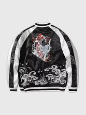 Sukajan Koi Takinobori polyester broderie japonaise streetwear Japanstreet