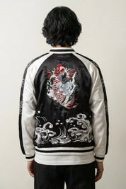 Sukajan Koi Takinobori polyester broderie japonaise streetwear Japanstreet
