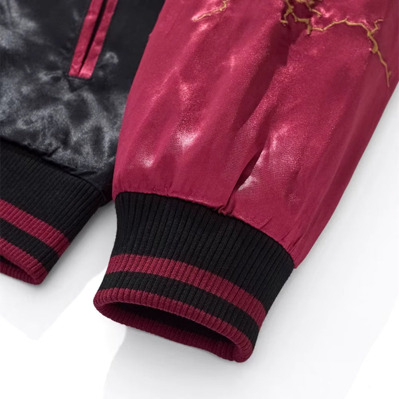 Sukajan Raijin Homme Ten no Ikazuchi polyester broderie japonaise streetwear japonais Japanstreet