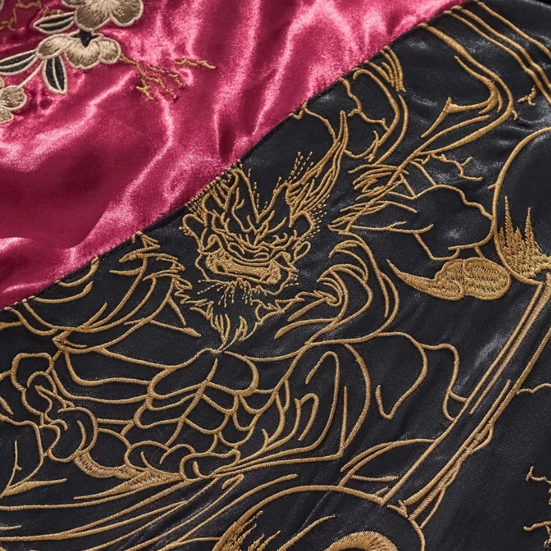 Sukajan Raijin Homme Ten no Ikazuchi polyester broderie japonaise streetwear japonais Japanstreet
