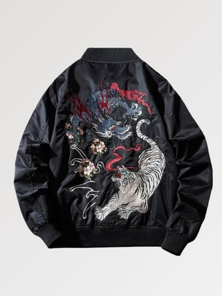 Bomber Broderie Japonaise Tora Kori polyester broderie japonaise streetwear Japanstreet