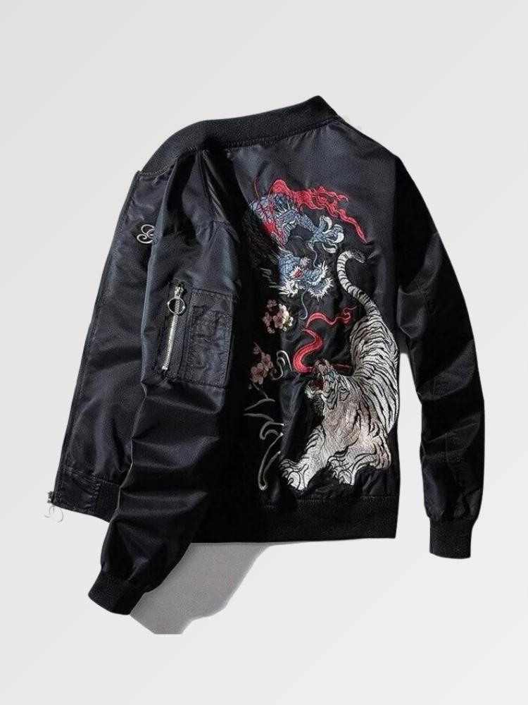 Bomber Broderie Japonaise Tora Kori polyester broderie japonaise streetwear Japanstreet