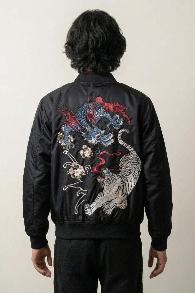 Bomber Broderie Japonaise Tora Kori polyester broderie japonaise streetwear Japanstreet