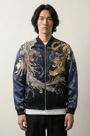 Sukajan Phénix Brodé Tsukikage polyester broderie japonaise streetwear japonais Japanstreet