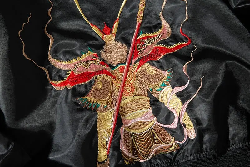 Bomber Japonais Vintage Samurai polyester broderie japonaise streetwear Japanstreet