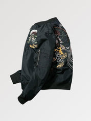 Bomber Japonais Monstre Yokai Fight polyester broderie japonaise streetwear Japanstreet