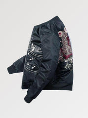 Bomber Motif Japonais Yokai Oniri polyester broderie japonaise streetwear Japanstreet