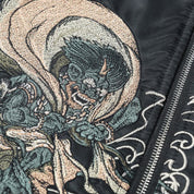 Bomber Motif Japonais Yokai Oniri polyester broderie japonaise streetwear Japanstreet