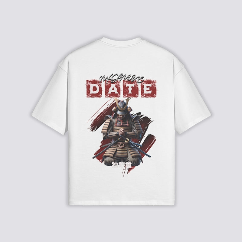 T-Shirt Date Masamune - 独眼竜 — Blanc
