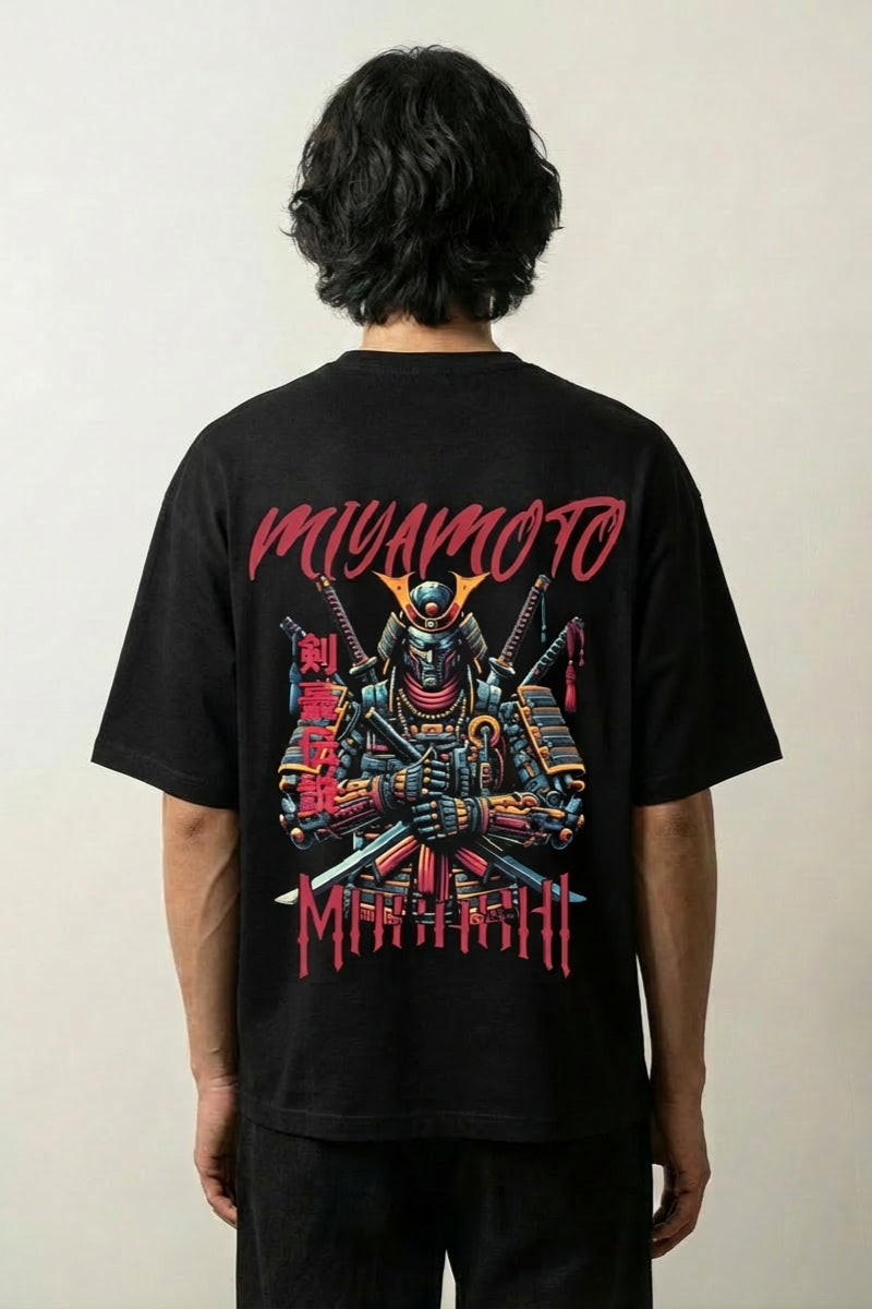T-Shirt Miyamoto Musashi - 二天一流 — Noir