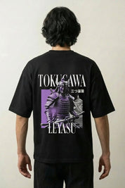 T-Shirt Tokugawa Ieyasu - 三つ葉葵 — Noir