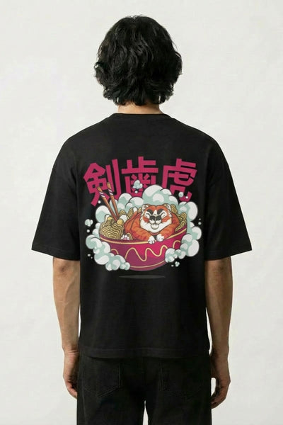 T-Shirt avec Ecriture Japonaise - らーめん