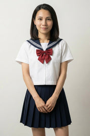 Uniforme Scolaire Japonais Beige 'Kinu' — uniforme ecoliere japonaise vue détail