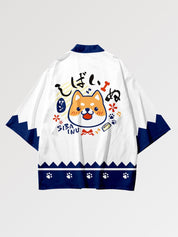 Veste haori Shiba Inu détail du motif chien et kanji shibainu Japanstreet