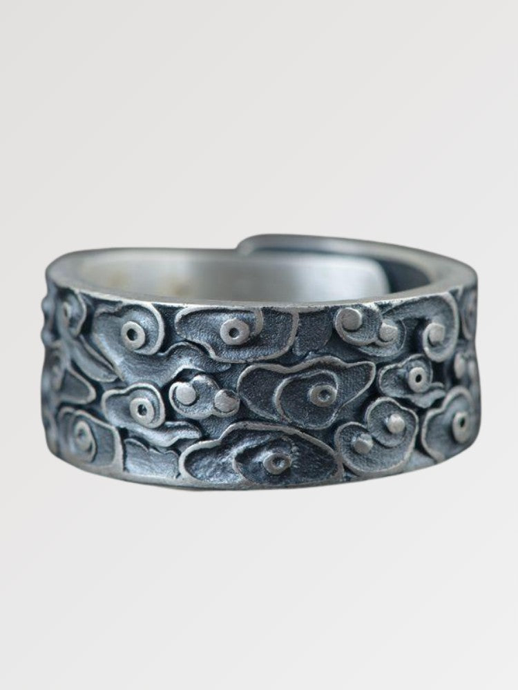 Bague japonaise japonaise argent — finition argent — vue de profil — Japanstreet