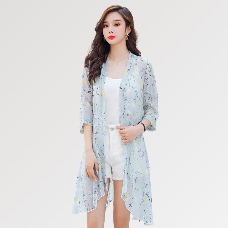 Cardigan Long Femme Été 'Yuriko'