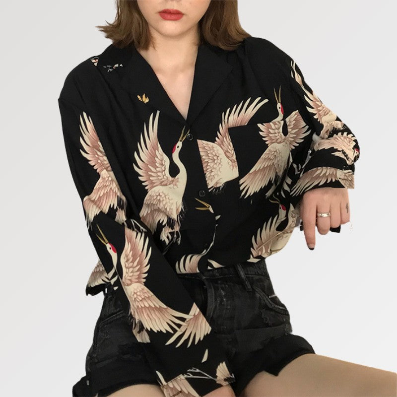 Chemise Femme Motif Japonais 'Sakoya'