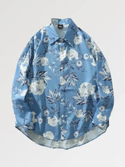 chemise homme oversize bleu
