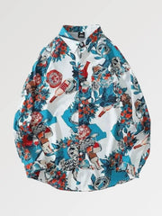 Chemise Longue Oversize Homme 'Floral'
