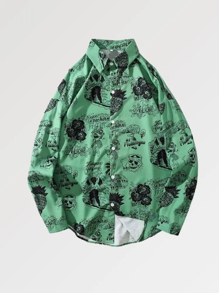 chemise oversize verte