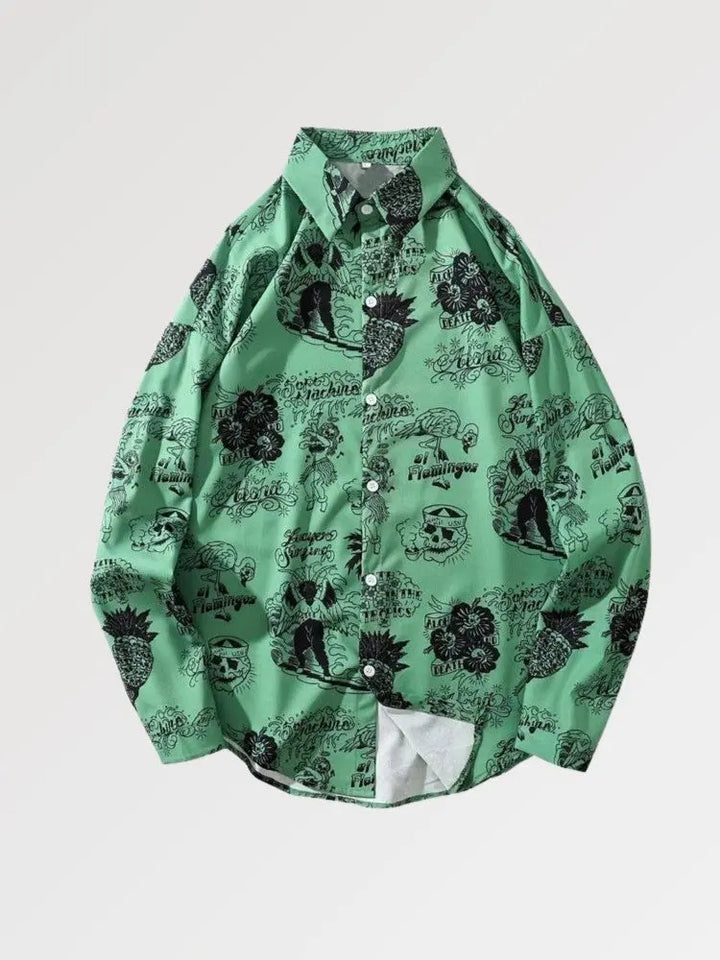 chemise oversize verte