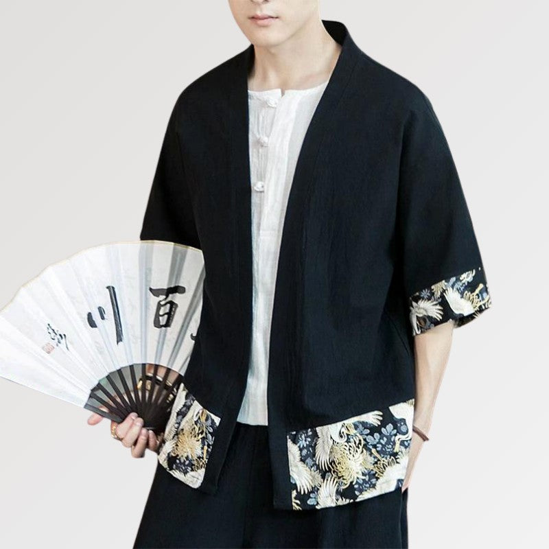 Une Chemise au Style Kimono pour Homme et aux motifs japonais