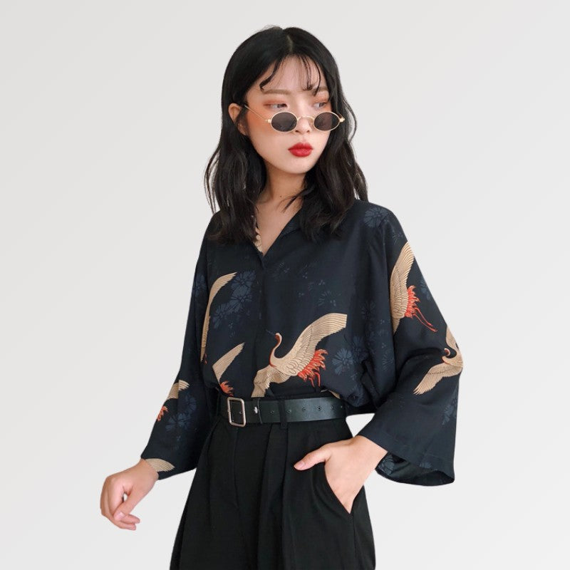 chemisier japonais femme