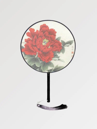 Éventail Japonais Rond Rose 'Kitanagoya'