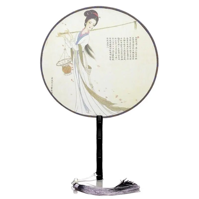 Éventail traditionnel — motif classique — vue de profil ou détail — Japanstreet