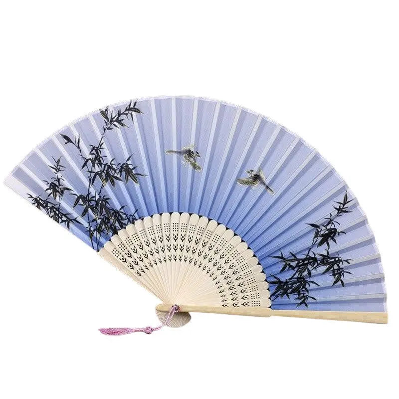 Éventail sensu en papier — papier washi traditionnel — vue de profil ou détail — Japanstreet
