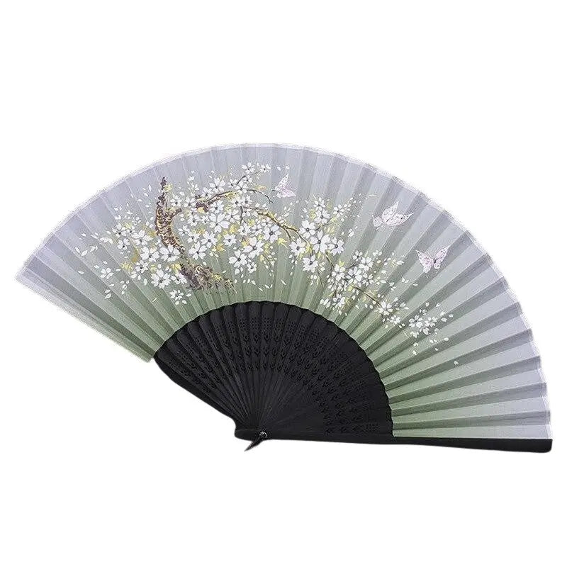 Éventail Noir Japonais 'Tsukiyo'