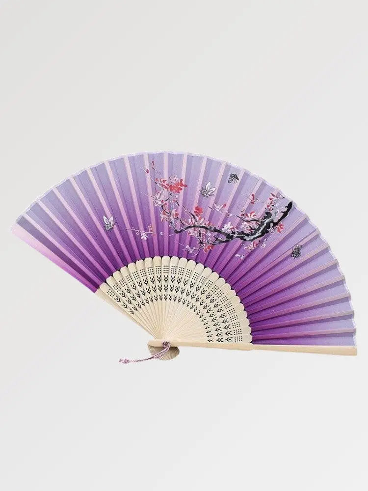 Éventail tissu — toile imprimée — vue principale déployée — Japanstreet