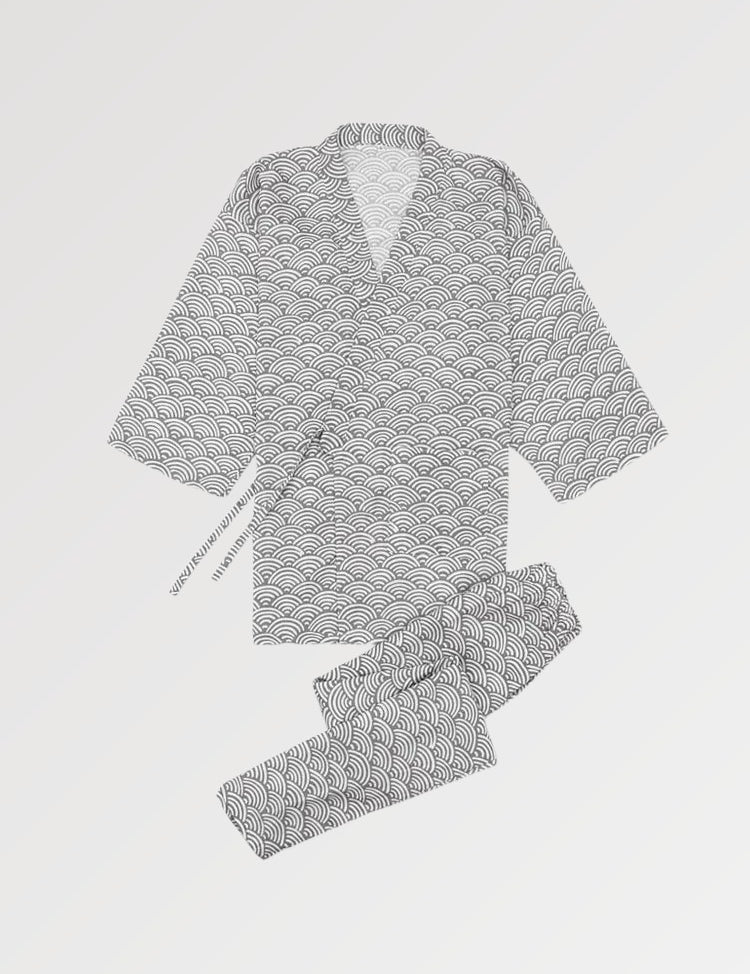 Jinbei kimono pour homme dans un style purement traditionnel