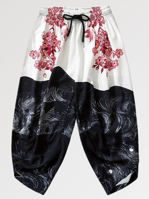 pantalon motif japonais