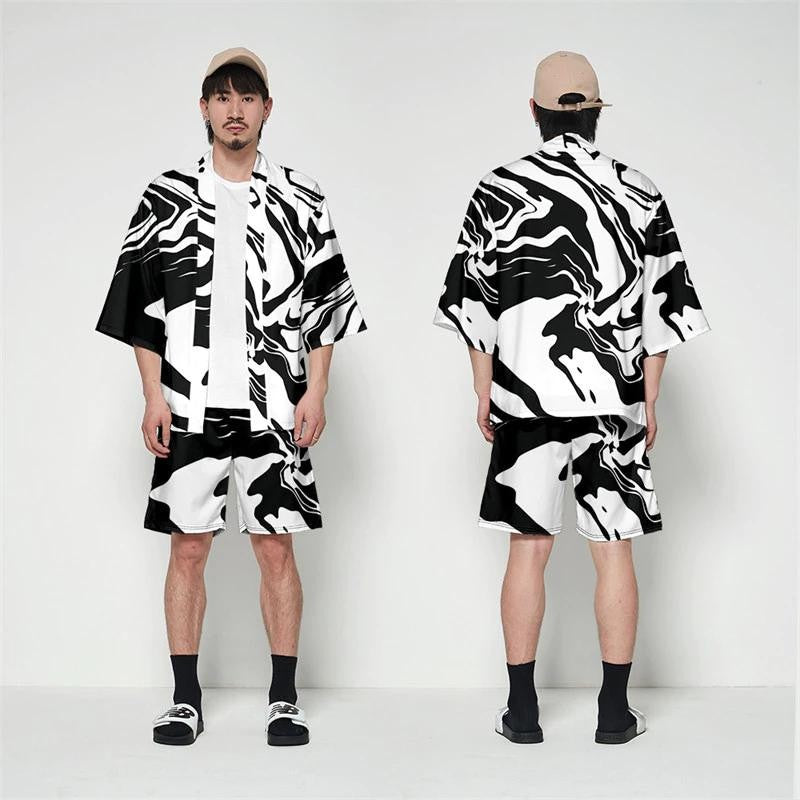 Kimono Blanc et Noir 'Édition Kaïto'