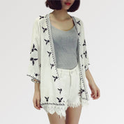 kimono court dentelle