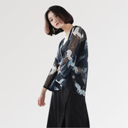 Kimono Femme Noir Transparent 'Hayko'