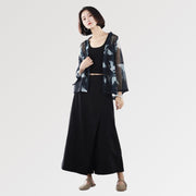 Kimono Femme Noir Transparent 'Hayko'