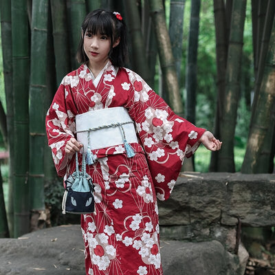 Kimono pour Femme à l'esprit Traditionnel orné de fleurs de sakura
