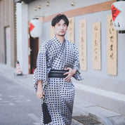 Kimono Homme Blanc 'Higashine'