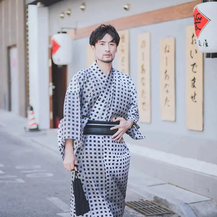 Kimono Homme Blanc 'Higashine'