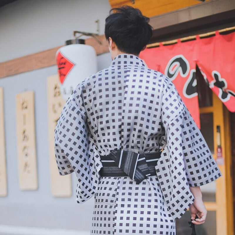 Kimono Homme Blanc 'Higashine'