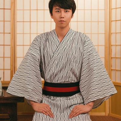 Le Kimono pour Homme traditionnel au motif linéaire