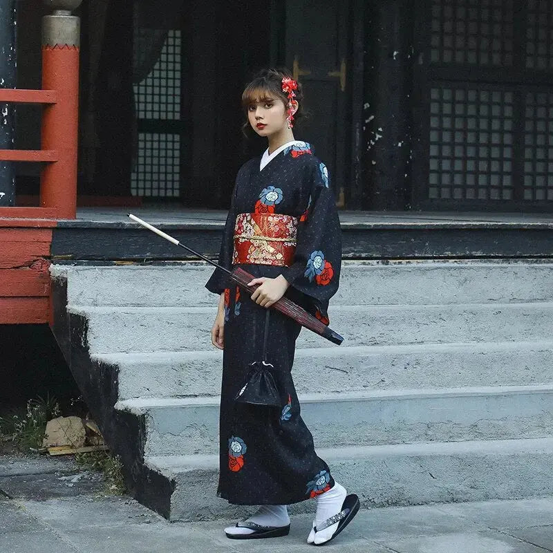 Kimono Japonais Coton Femme 'Sumiko'