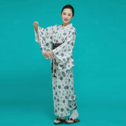 Kimono Japonais pour Femme à l'imprimé Ancien et au motif Seigaiha
