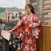 Kimono Japonais Femme Rouge