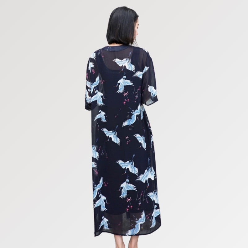 kimono long transparent femme